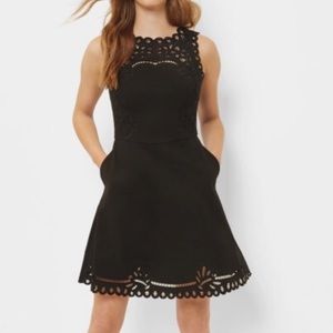 [NWOT] Ted Baker Black Vermont Eyelet Skater Dress